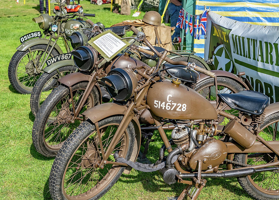 Military motorcycles Photograph by Chris Yaxley