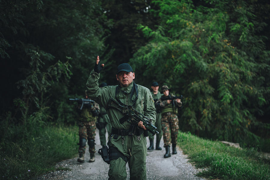 Military team on duty Photograph by South_agency