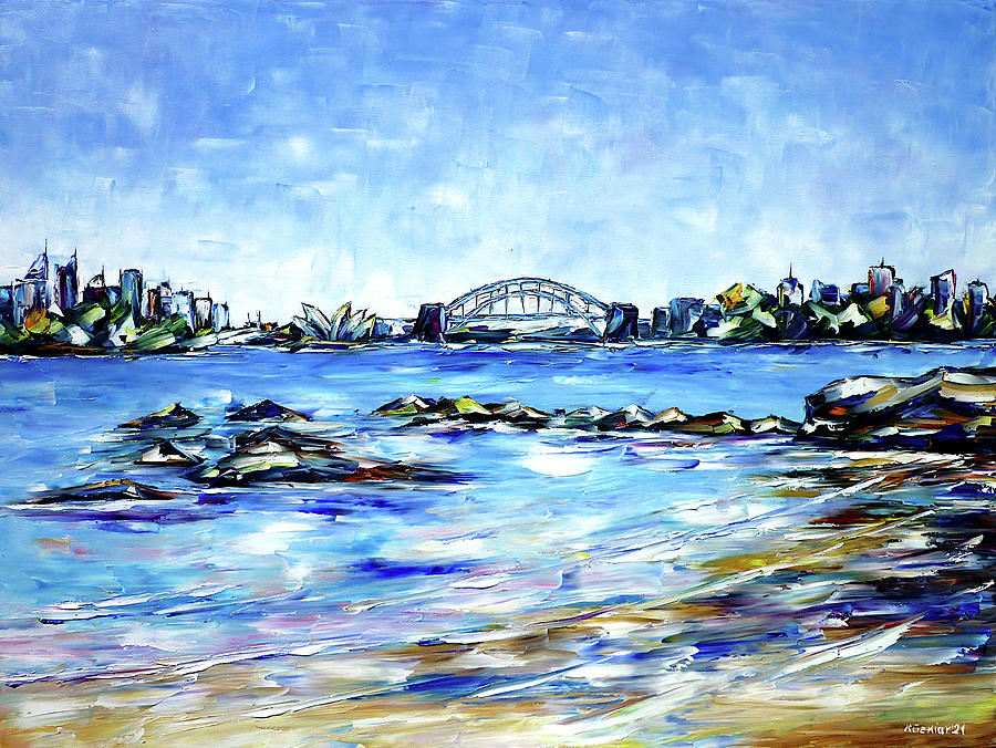 Milk Beach, Sydney Painting by Mirek Kuzniar