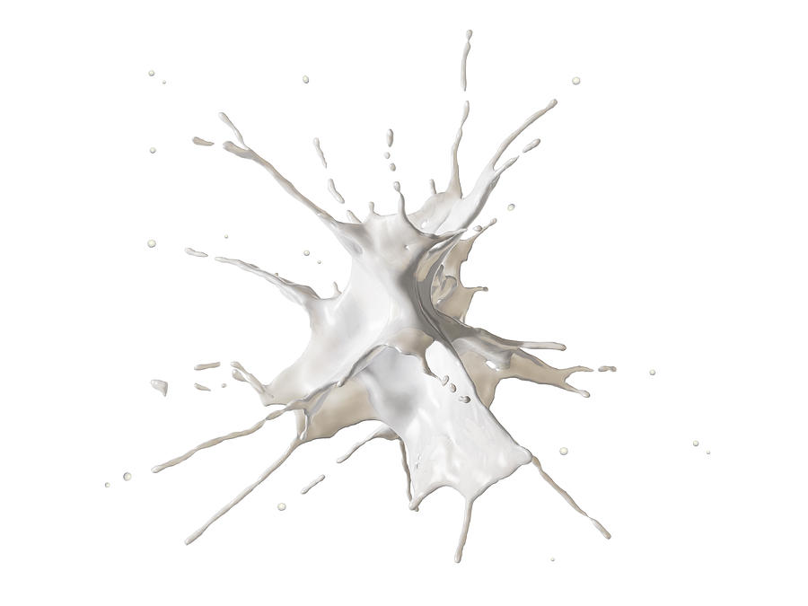 Milk explosion, illustration Drawing by Leonello Calvetti/science Photo Library