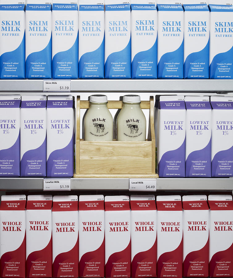Milk in Grocers Aisle Photograph by Mark Lund