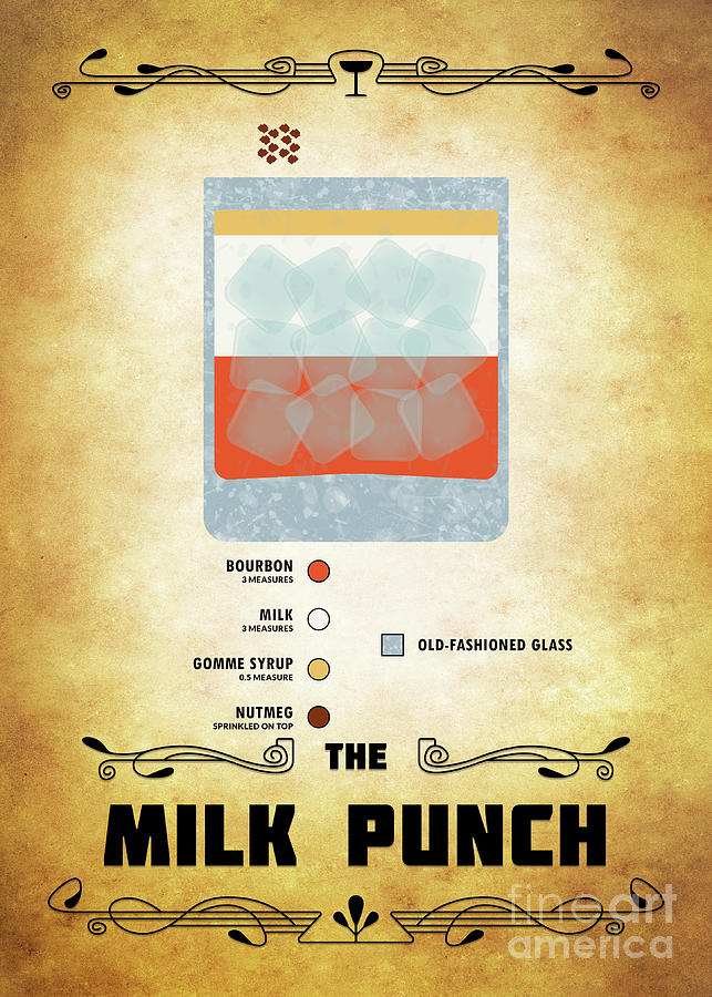 Milk Punch Cocktail - Classic Digital Art by Bo Kev
