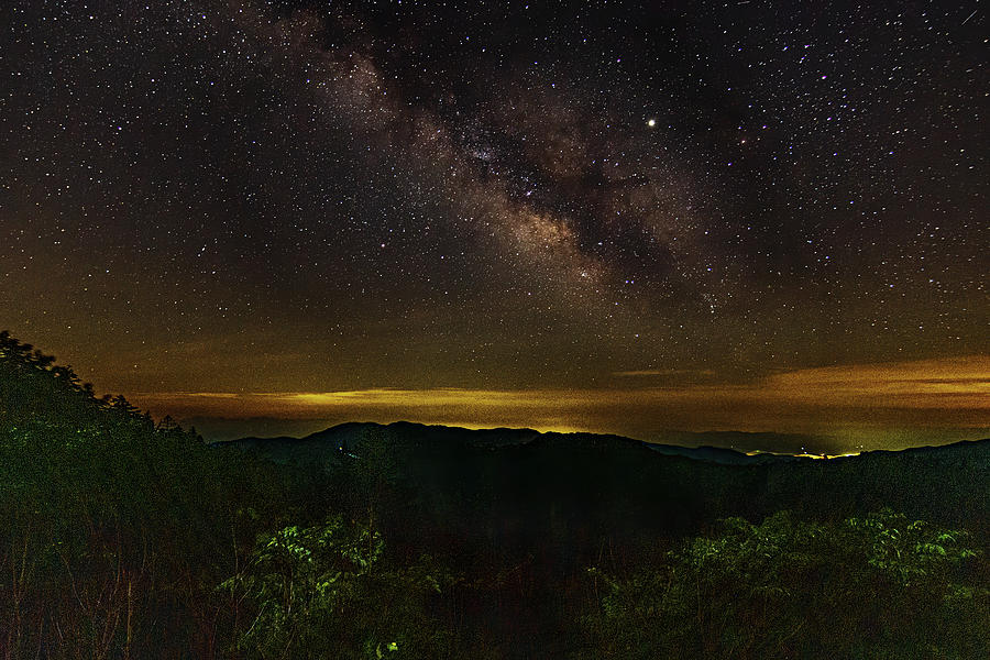 Milky Way and Fireflies Photograph by Jack Peterson