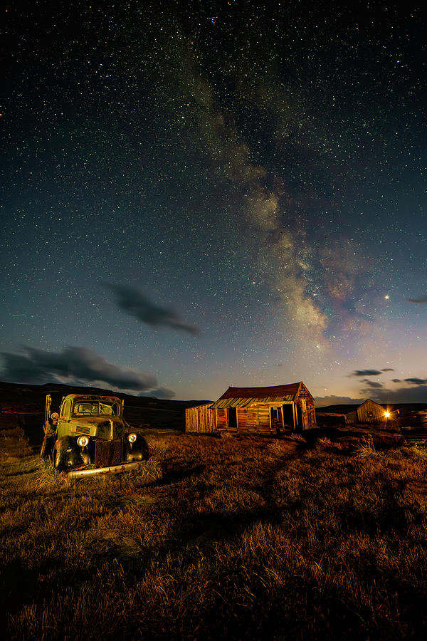 Milky Way and Green Truck Photograph by Lindsay Thomson