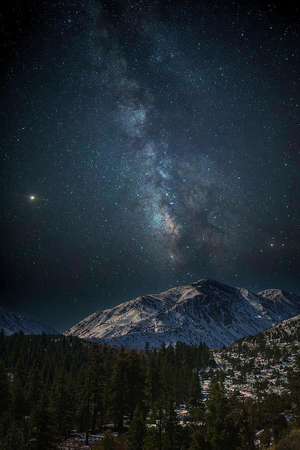 Milky Way and Mountains of Bishop Photograph by Lindsay Thomson