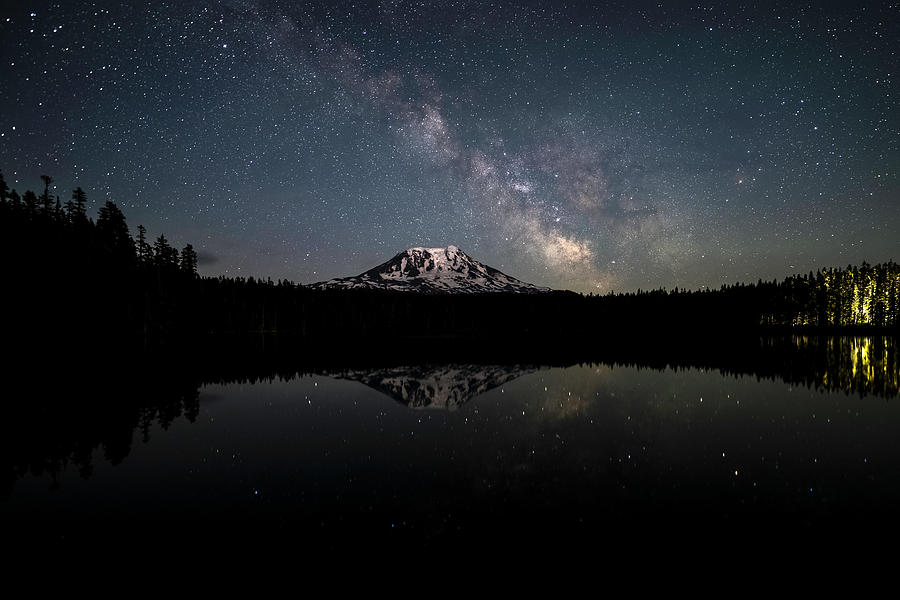 Milky Way and Mt. Adams Photograph by Yoshiki Nakamura