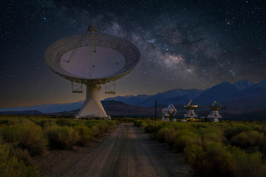 Milky Way and Radio Telescopes Photograph by Lindsay Thomson