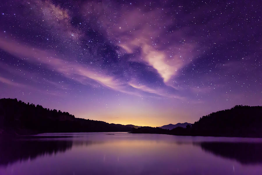 Milky way and Starry sky scene, South China Photograph by Heibaihui Milky way and Starry sky scene, South China Photograph by Heibaihui