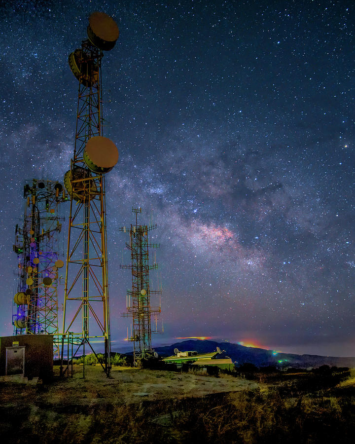 Milky Way and Towers at Dawn Photograph by Lindsay Thomson