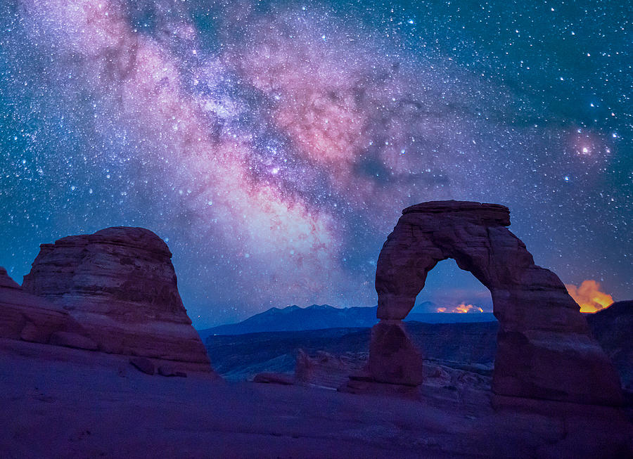 Milky Way at Delicate Arch Photograph by Nathan McDaniel