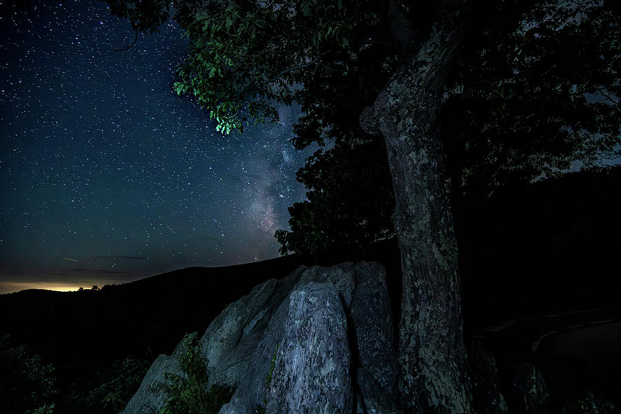 Milky Way at Hazel Mountain Photograph by Spike Silvernail