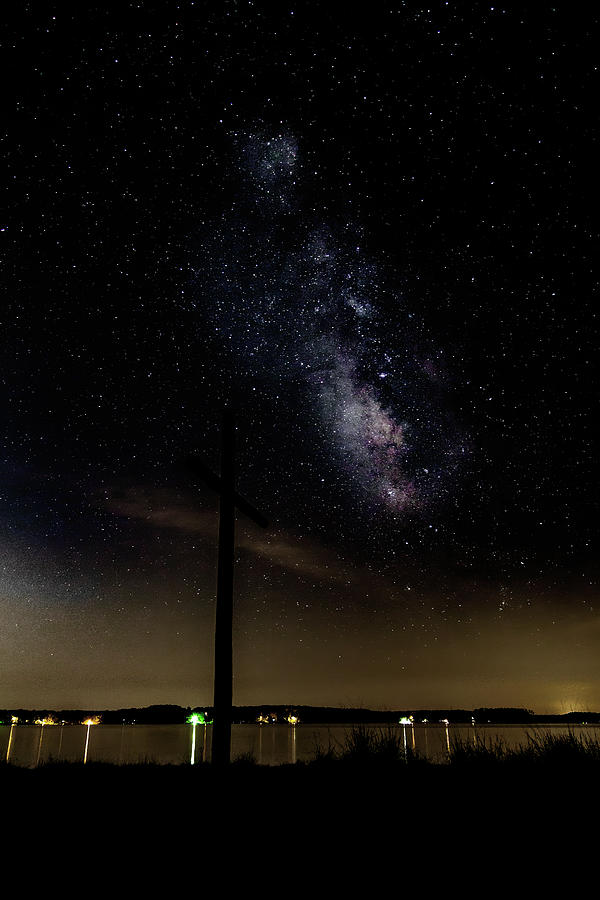 Milky Way at Lake Murray Photograph by Charles Hite