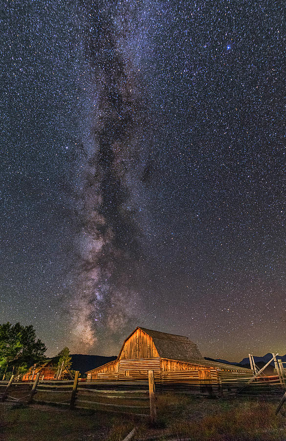 Milky Way at Moulton Barn Photograph by Carol Ward | Fine Art America