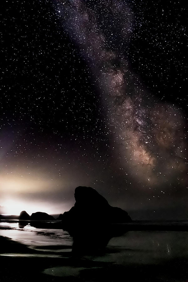 Milky Way at Myers Beach Photograph by Ed Clark
