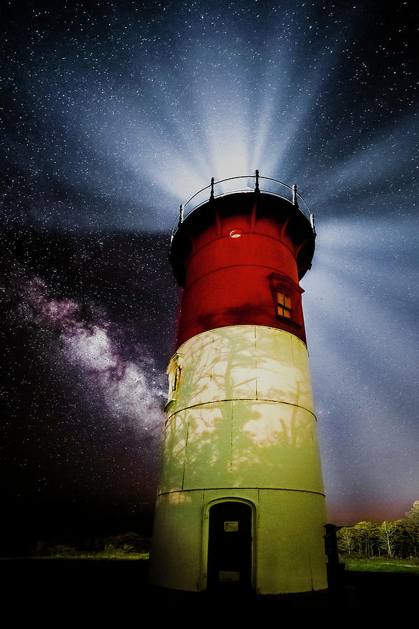 Milky Way at Nauset Light Photograph by Juergen Roth
