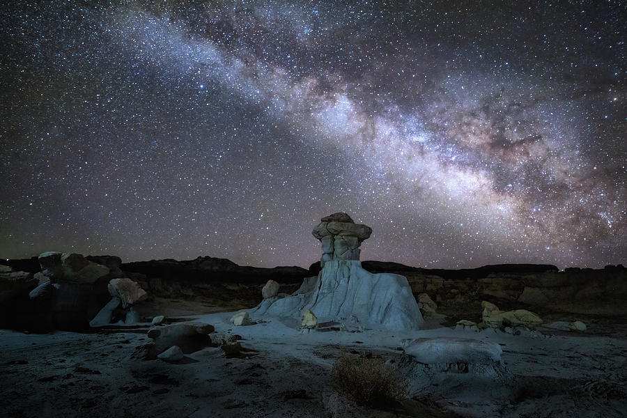 Milky Way at New Mexico Badlands Photograph by Alex Mironyuk