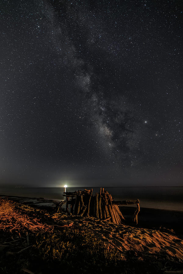 Milky Way at the Beach Photograph by Lindsay Thomson