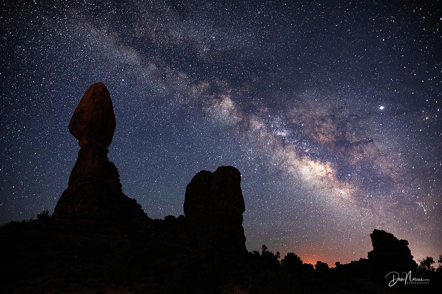 Milky Way - Balanced Rock Silhouette Photograph by Dan Norris