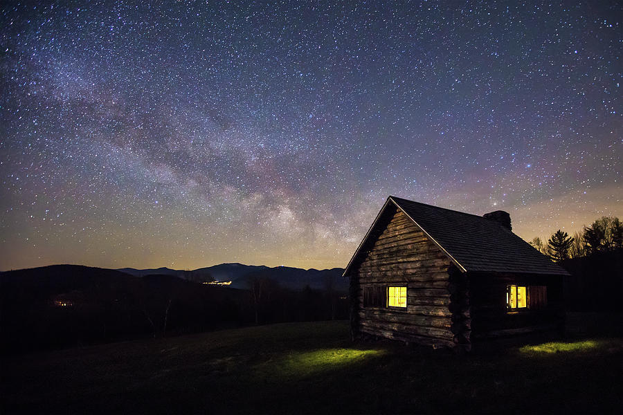 Milky Way Bronson Cabin Photograph by White Mountain Images