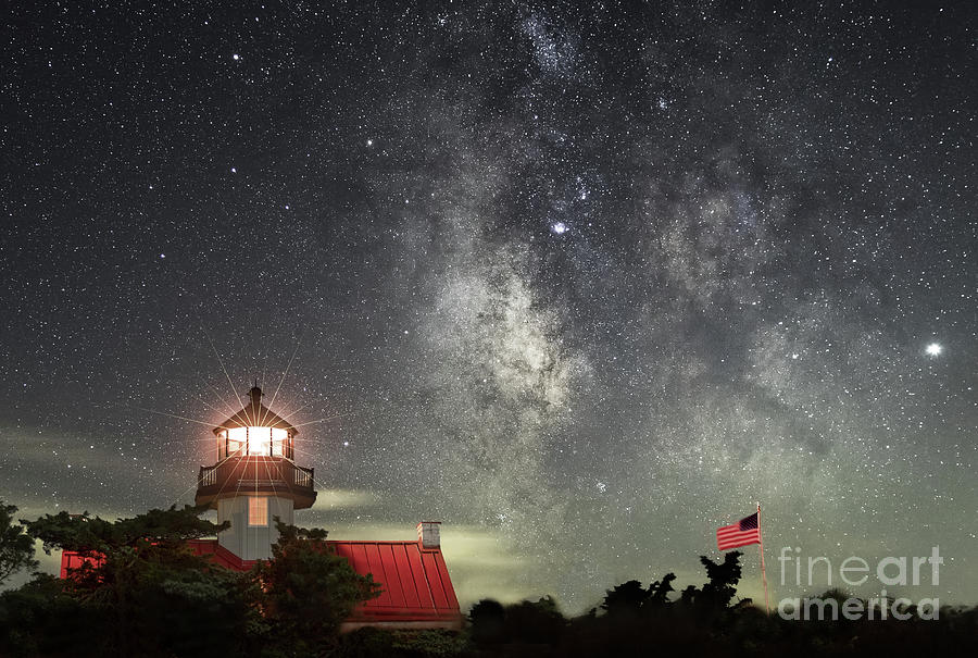 Milky Way By East Point Lighthouse Photograph