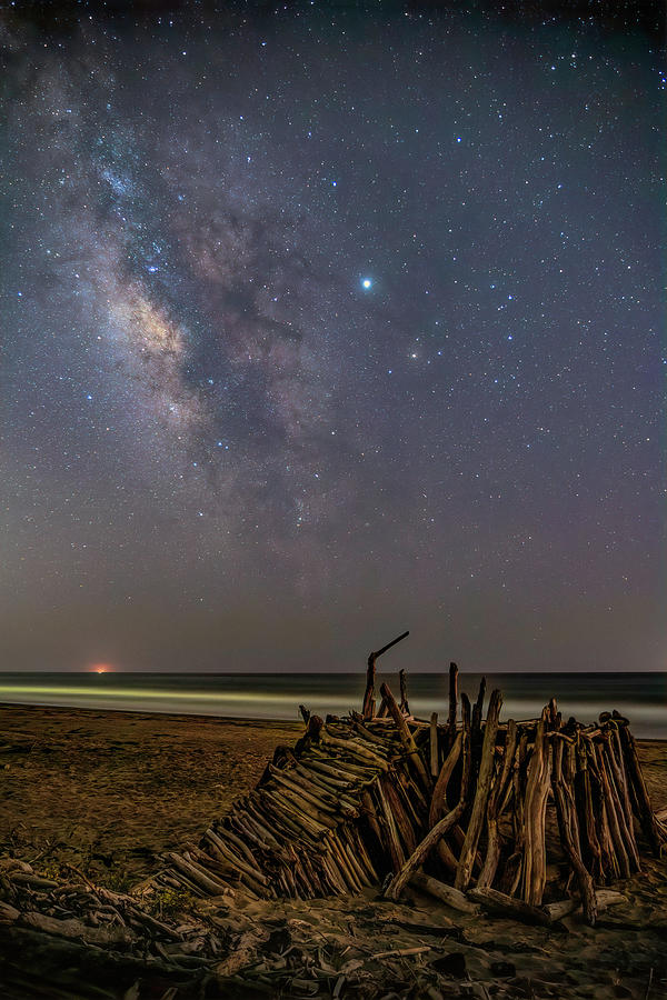 Milky Way Drifts Across the Beach Photograph by Lindsay Thomson