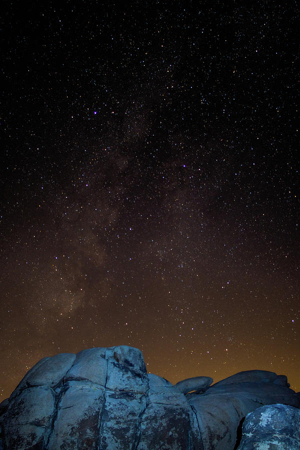 Summer Photograph - Milky Way from Joshua Tree California by Gerard Herbert