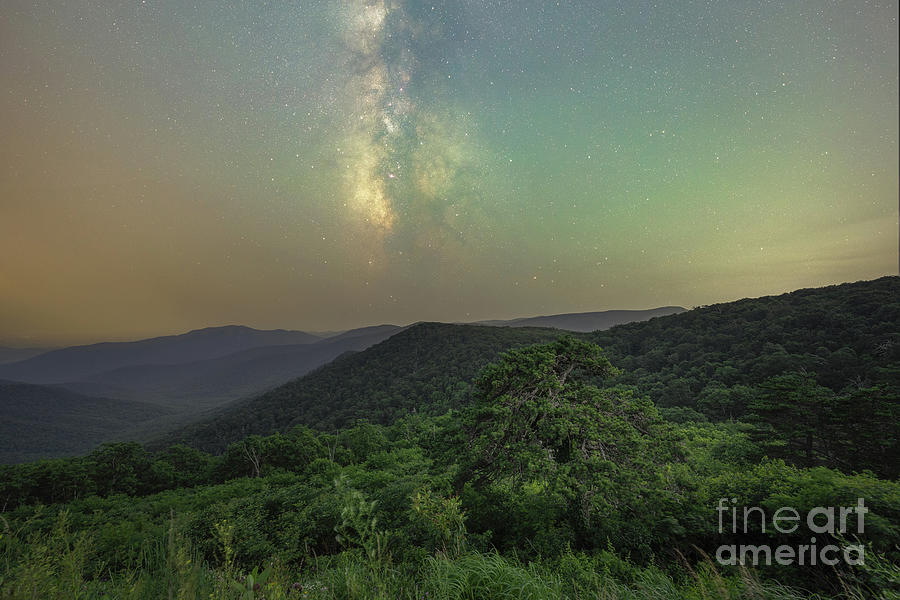 Milky Way from Skyline Drive in Shenandoah National Parkve Nai Photograph by Michael Ver Sprill