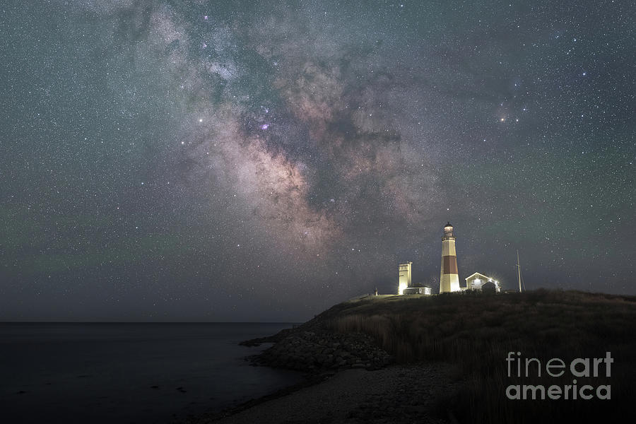 Milky Way Galaxy At Montauk Light Photograph by Michael Ver Sprill