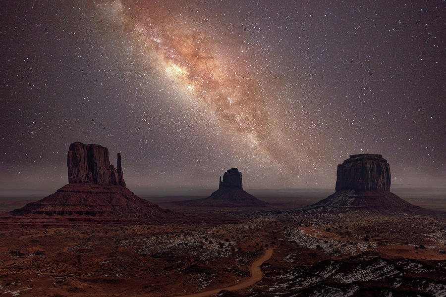 Milky Way Long Exposure Photo In Monument Valley Photograph