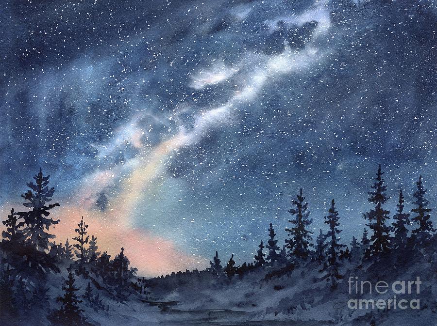 Landscape Painting - Milky Way by Lorraine Watry