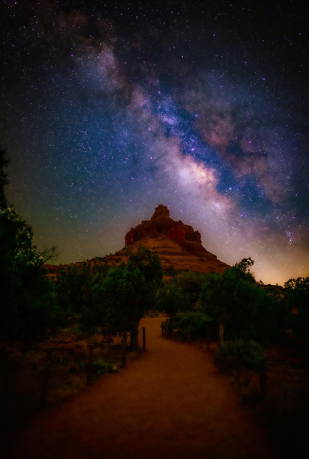 Milky Way Over Bell Rock Trail Photograph by Heber Lopez