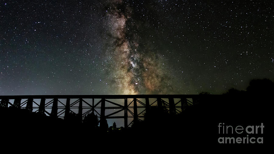 Milky Way Over Bridge Photograph by Mark Jackson