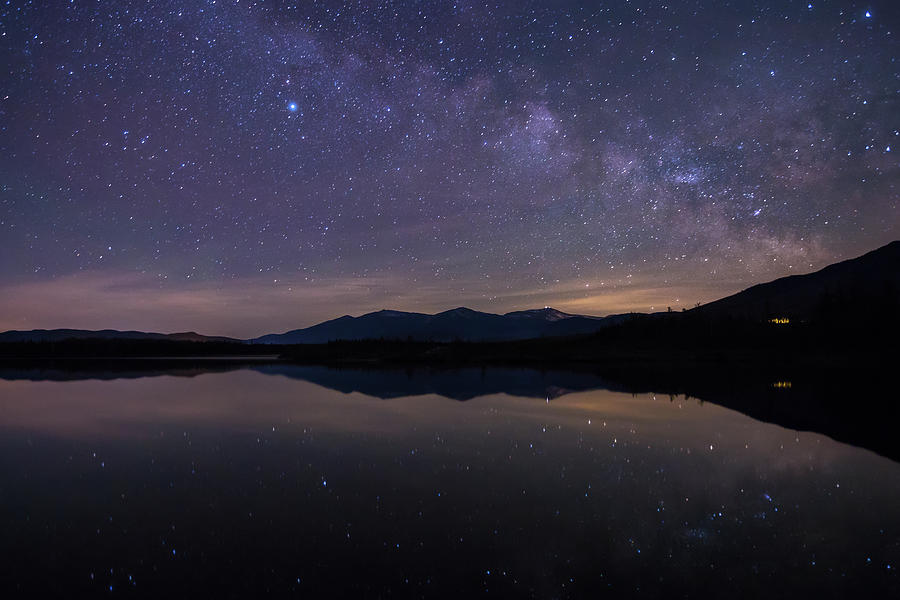 Milky Way over Cherry Pond Photograph by White Mountain Images