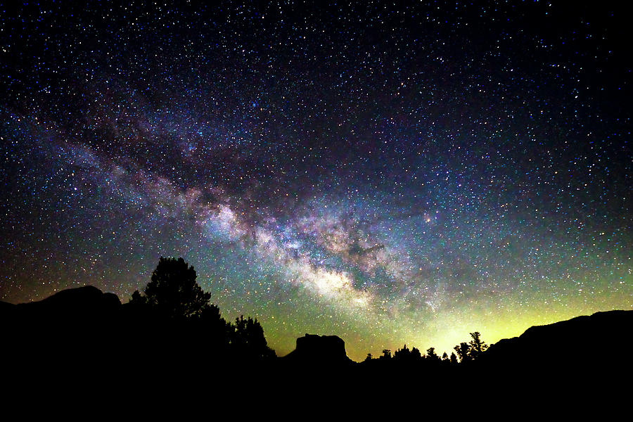Milky Way over Courthouse Rock Photograph by Al Judge