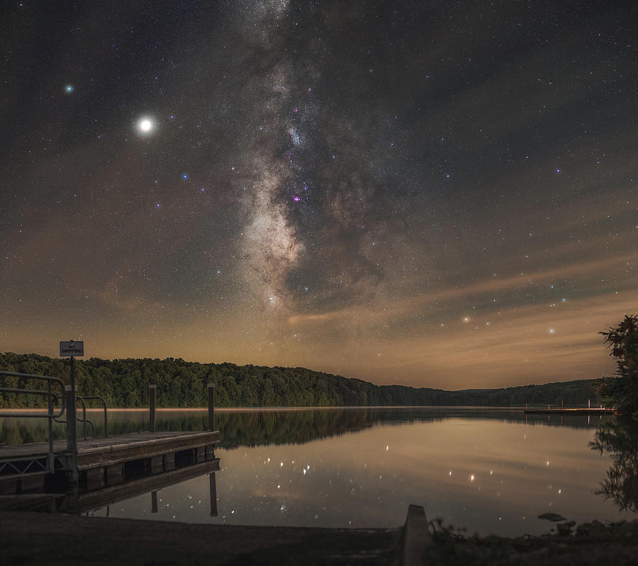 Milky Way over Glen O Jones Photograph by Grant Twiss