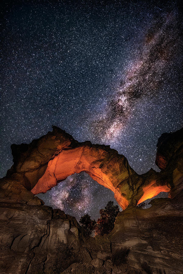 Milky Way Over Inchworm Arch Photograph by Michael Ash