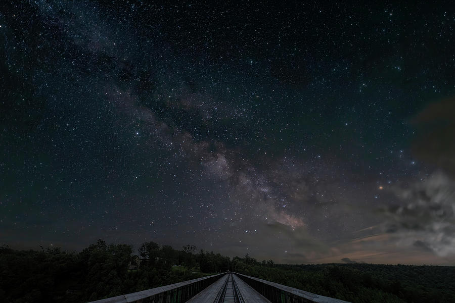 Milky Way over Kinzua Photograph by Wade Aiken