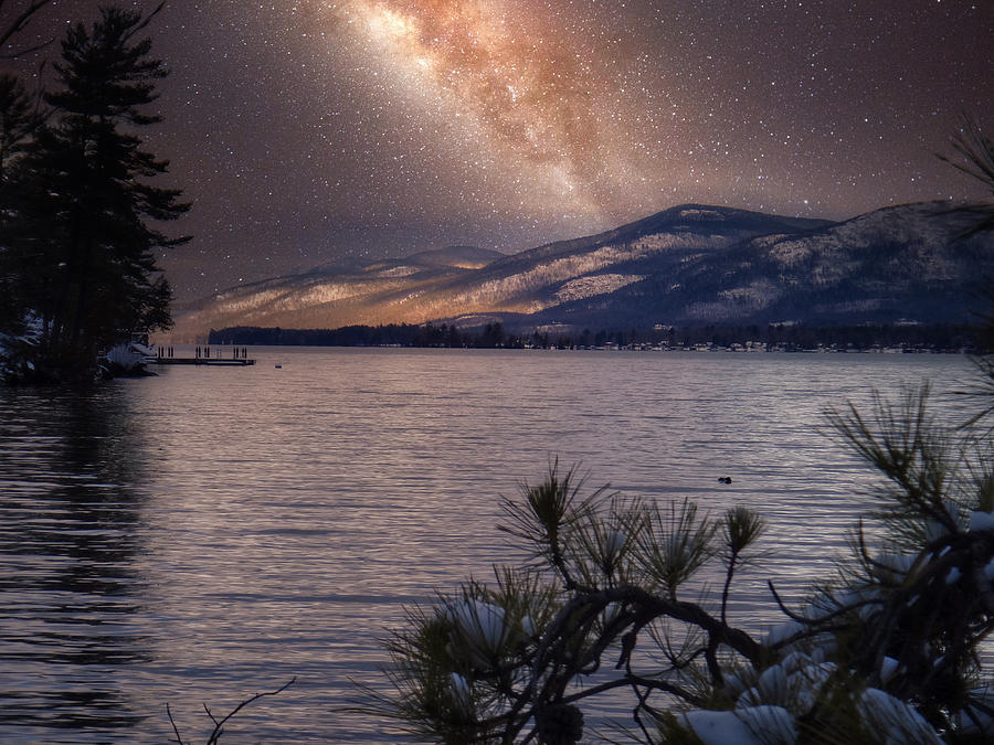 Milky Way Over Lake George Photograph by Russel Considine