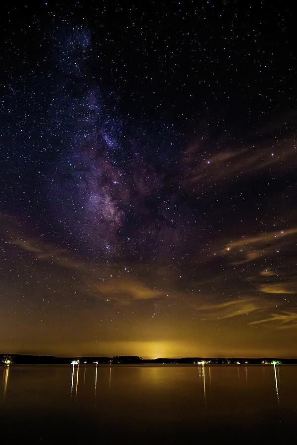 Milky Way Over Lake Murray Photograph by Charles Hite