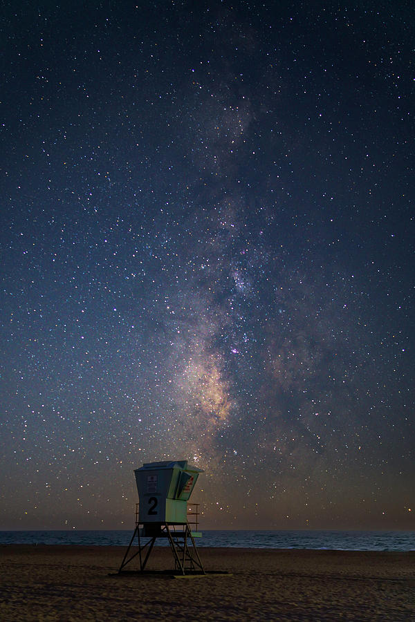Milky Way Over Lifeguard Tower 2 Photograph by Lindsay Thomson