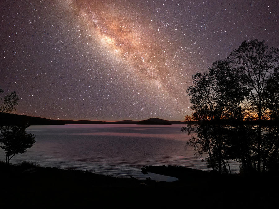 Milky Way Over Maine Photograph by Russel Considine