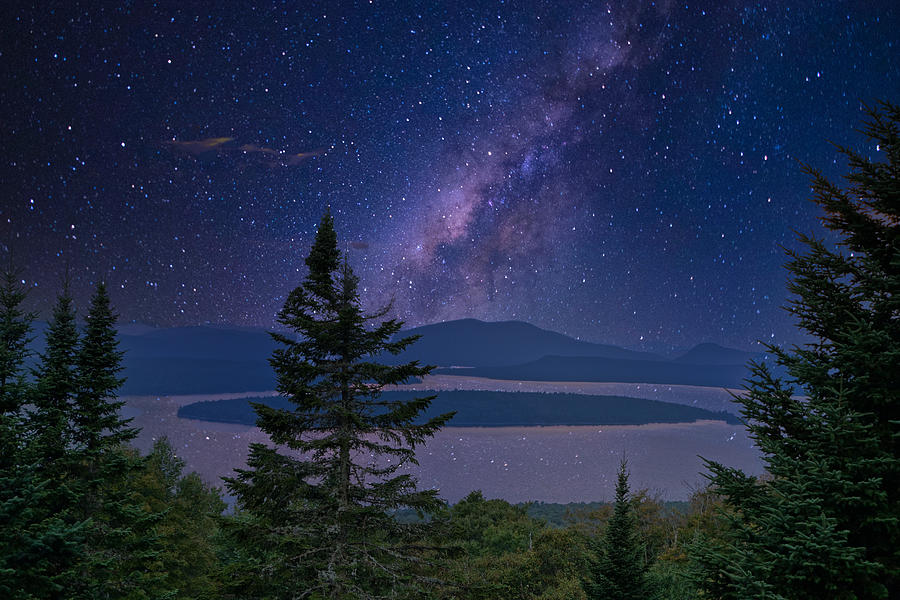 Milky Way Over Mooselookmeguntic Lake Photograph by Russel Considine
