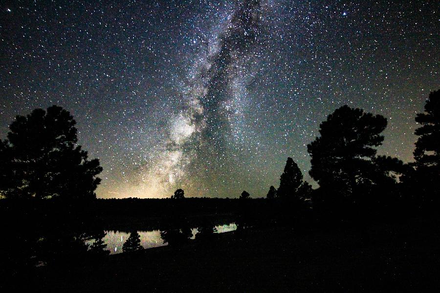 Milky Way Over Northern Arizona Lake Photograph by Caroline Haldeman ...