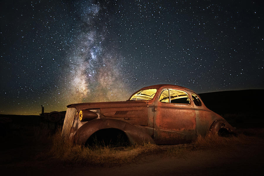 Milky Way over Old Car Photograph by Victor Castroverde - Fine Art America