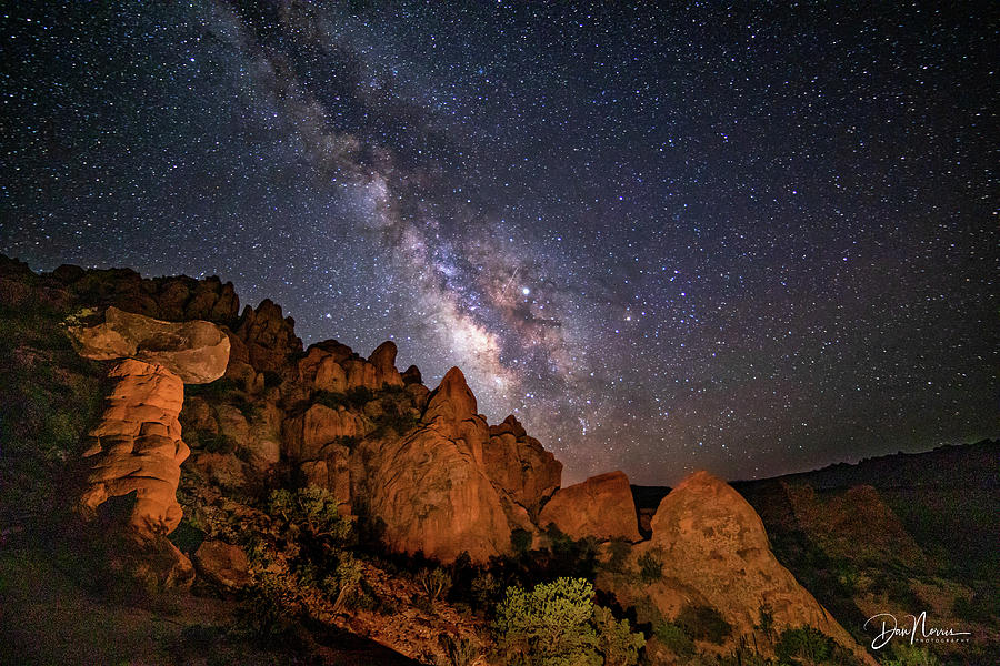 Milky Way Over Rocky Terrain Photograph by Dan Norris