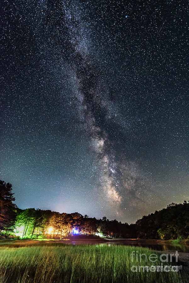 Summertime Photograph - Milky Way Over Shore Hills by Patrick Fennell
