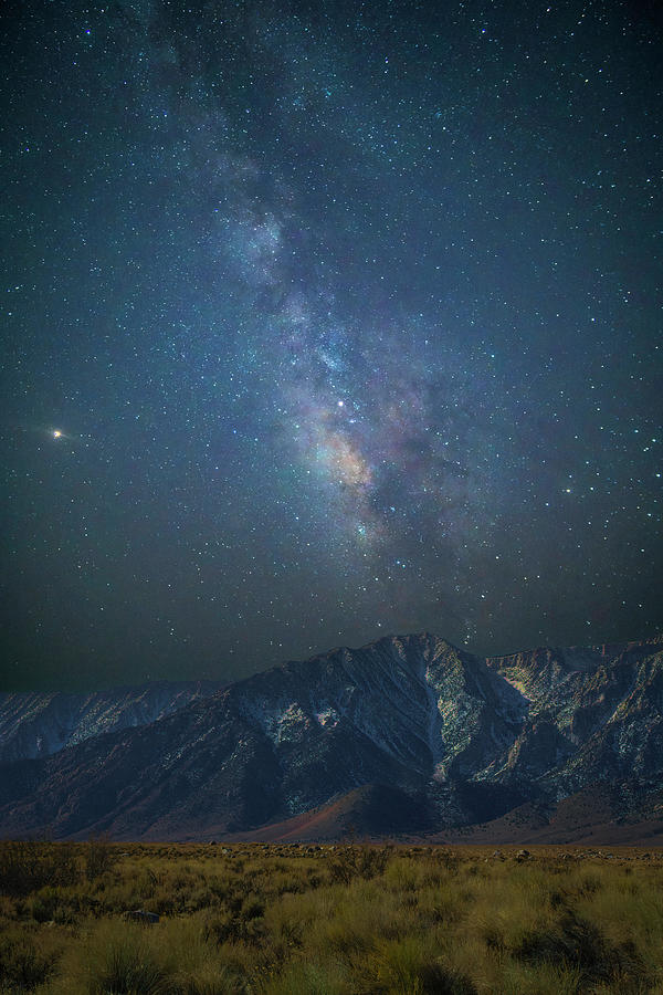 Milky Way Over Sierra Nevada Mountains Photograph by Lindsay Thomson