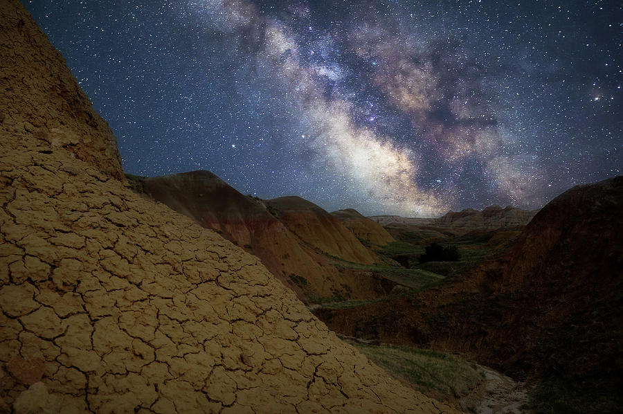 Milky Way Over The Badlands Photograph by Dan Sproul