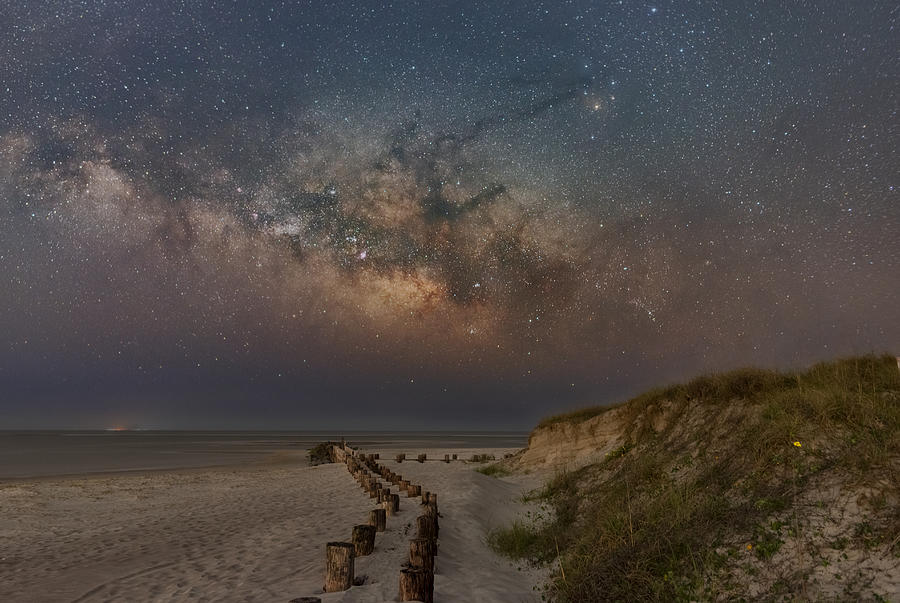 Milky Way Over the Beach Photograph by Michael Butrovich - Fine Art America