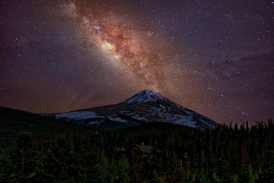 Milky Way over The Mountain Photograph by Ches Black